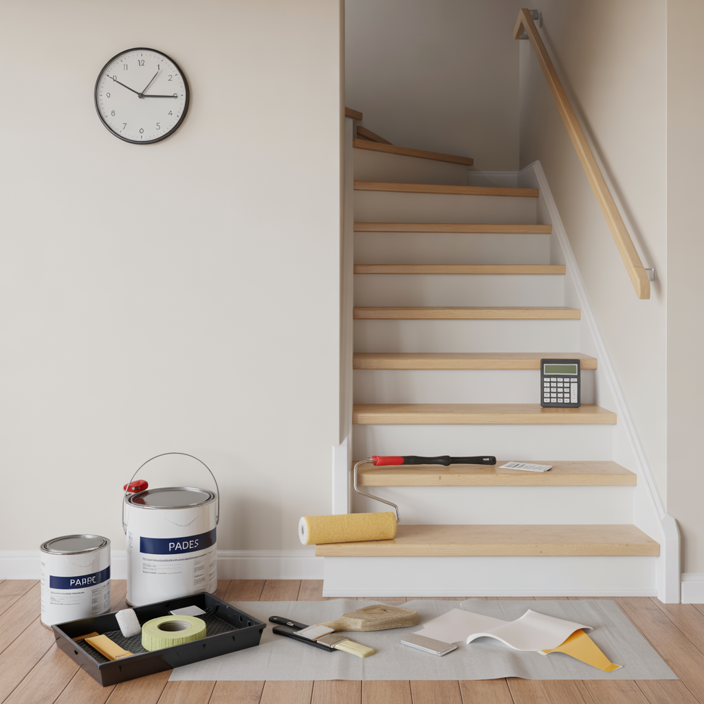 kostnad att mala en tratrappa material tid och rot