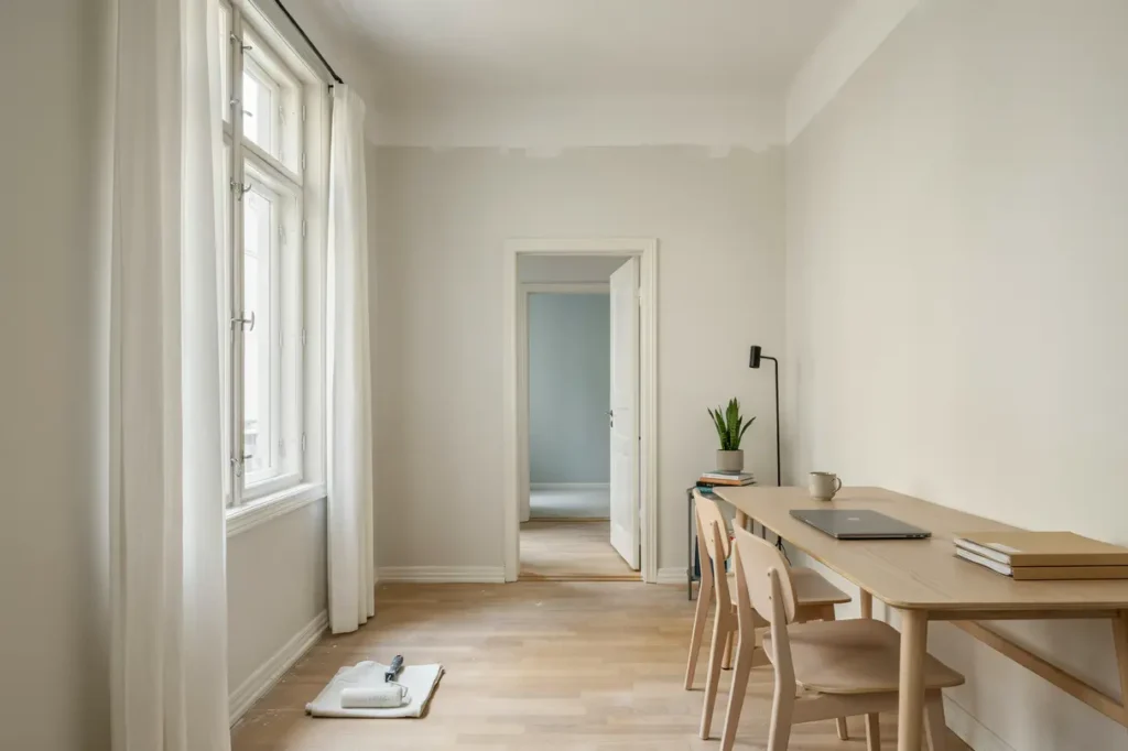 m lning av kontorslokal efter renovering i ronna